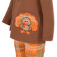 Unique Baby Girls 3 Piece Thanksgiving Turkey Embroidery Plaid Outfit (8)