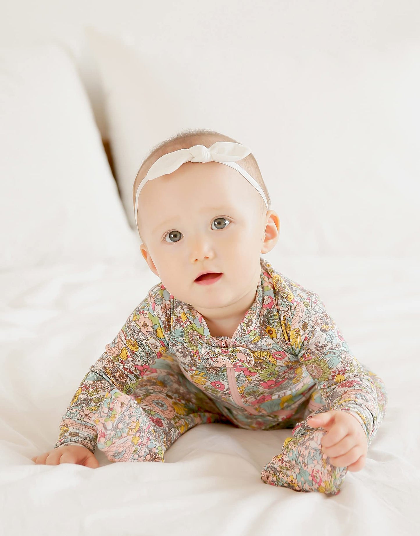 Vaenait Baby Toddler Boys Girls Solid Footie Pajama Cozy Modal Floral 6-9M