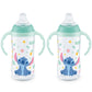 NUK Learner Cup, 10 Oz, Pack of 2, Disneys Stitch - Soft Spout, Easy-Grip Handles, BPA Free, Spill Proof Transition Sippy Cup