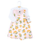 Hudson Baby Baby Girls Cotton And Cardigan Set Casual Dress, Citrus Orange, 5T Us