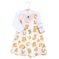 Hudson Baby Baby Girls' Cotton Dress And Cardigan Set, Citrus Orange, 12-18 Months