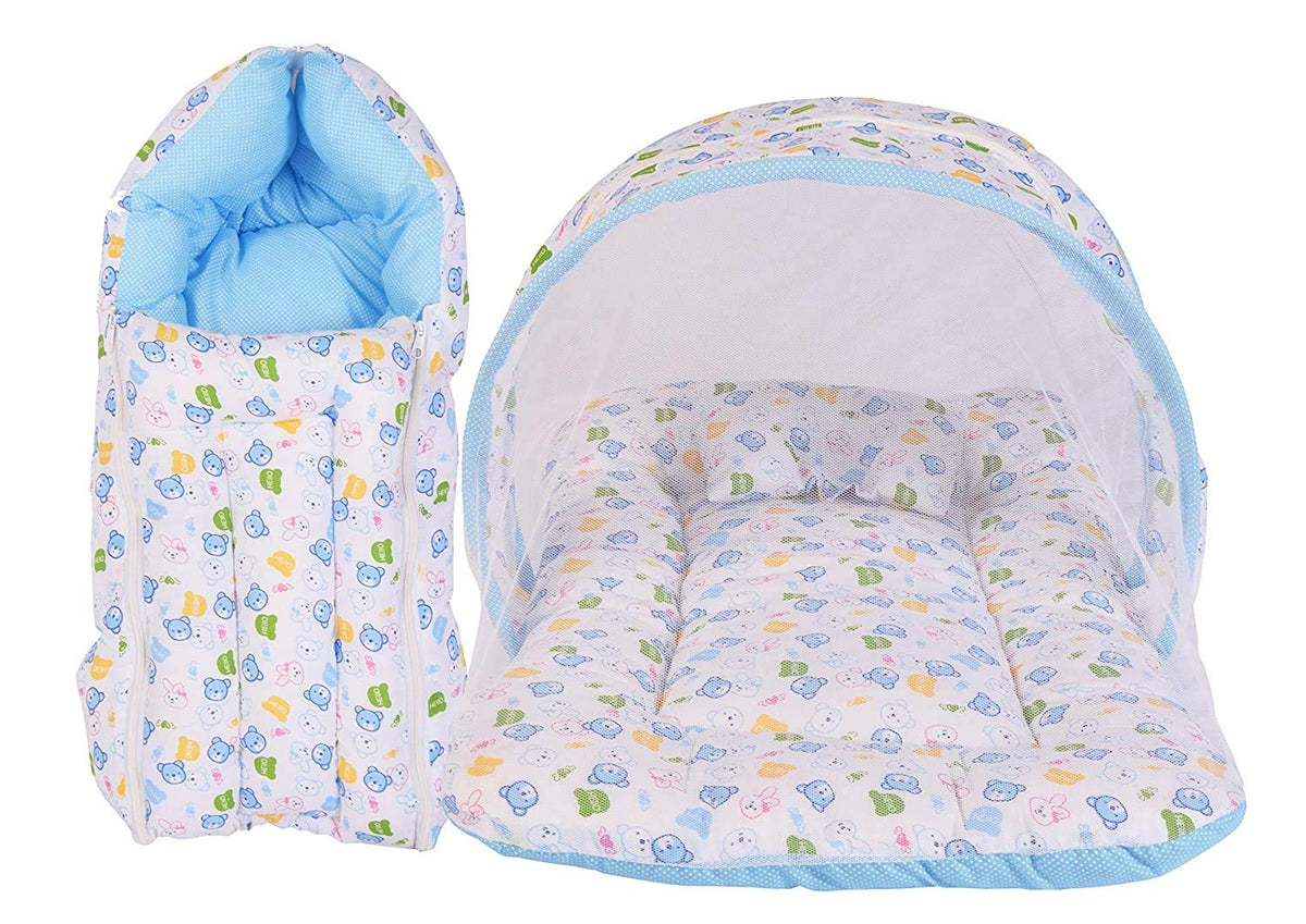 Kwitchy Baby Bed New Born Baby Bedding Set (06 Months) (Blue1)