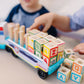 Melissa & Doug PAW Patrol Wooden ABC Block Truck (33 Pieces) - Sort And Stack Toys, Alphabet Blocks For Toddlers, Vehicle Toys F