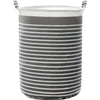 Wehuse Waterproof Fabric Laundry Hamper Collapsible, 22 Inch Tall Grey Thickened Canvas Dirty Clothes Hampers For Bedroom, Kids