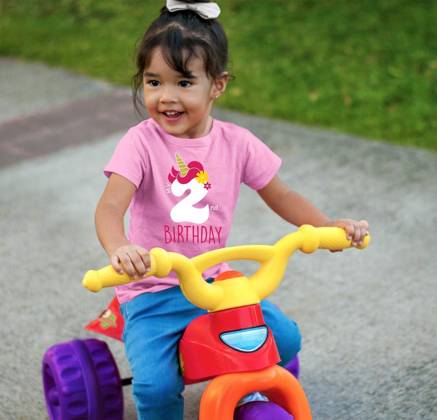 Unicorn 2Nd Birthday Outfits For Toddler Girls Two Year Old 2 Shirt Girl Second (Pink, 2 Years)