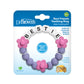 Dr. Browns Best Friends Teething Ring, 100% Silicone Massaging Teether Toy, Pink and Purple, BPA-Free, 3m+