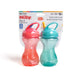 Nuby 2-Pack Flip-It Easy Grip Cups With Easy-Flo Straw, 10 Ounce, Colors May Vary