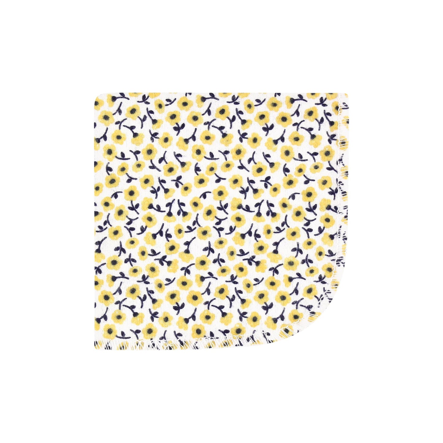 Hudson Baby Unisex Baby Flannel Washcloths, Blush Navy Floral 10Pk, One Size