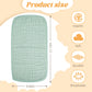 Migiol Baby Burp Cloth 100% Cotton Newborn Cotton Muslin Burp Cloth 10X20 Inches (White & Green 6 Pieces)
