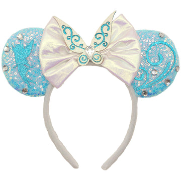 Viwind Bow Ear Headbands For Women And Men, Glittrt Cute Olaf Mouse Ear Headbands For Adult