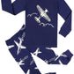 Little Hand Toddler Boys Long Sleeve Pajama Glow In The Dark Plane Kids Cute Pj Sets 100% Cotton 3 4 T