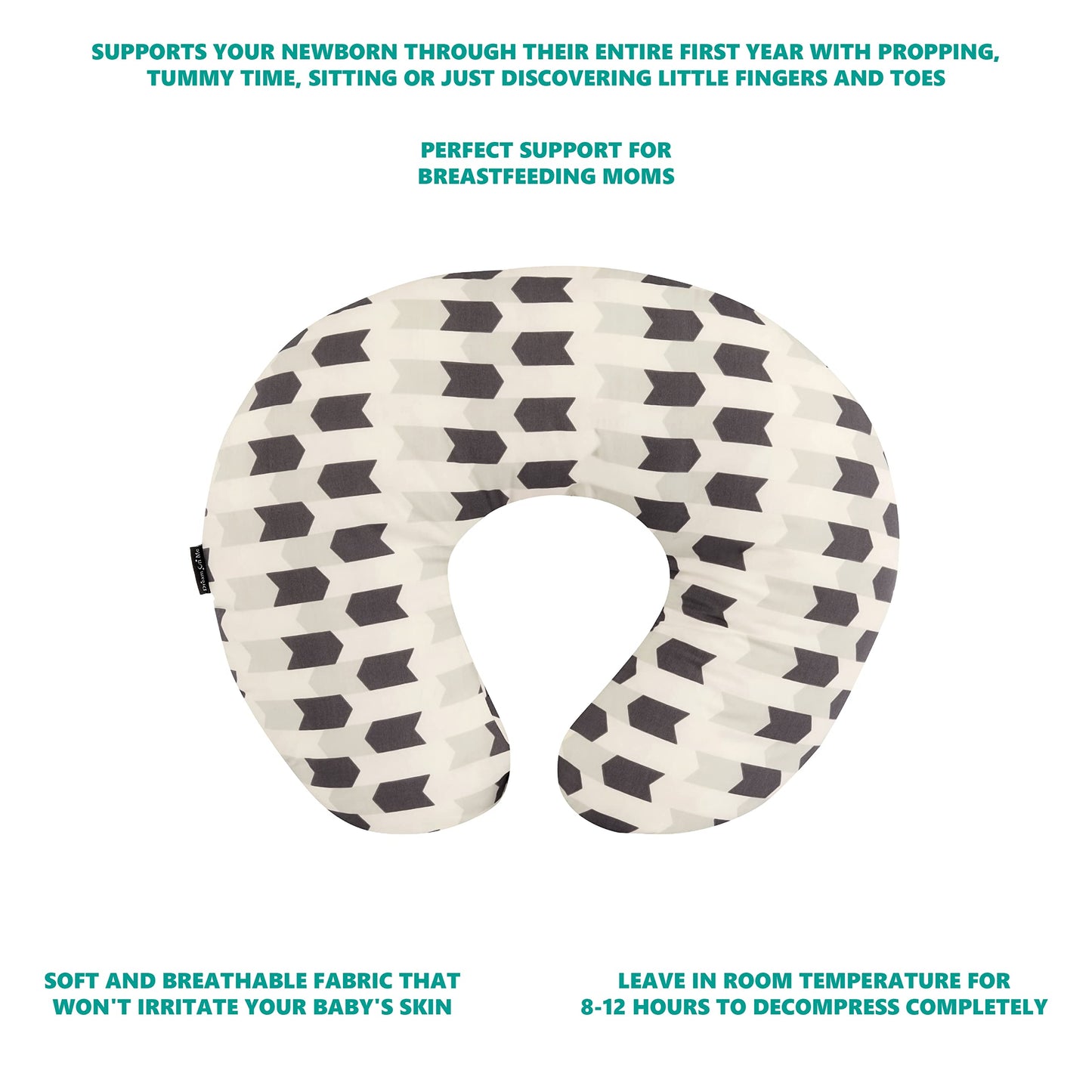 Dream On Me Beeboo Nursing Pillow And Positioner, Breastfeeding And Bottlefeeding Pillow, Removable And Washable Pillow Cover, S