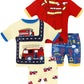 Daughter Queen Boys Pajamas 18-24 Months Summer Pjs Fire Truck Pj Sets Baby Toddler Firefighter Short Sleeve Jammies Fire Engine