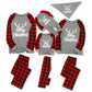 Iffei Matching Family Pajamas Sets Christmas Pj 'S With Letter And Plaid Printed Long Sleeve Tee And Bottom Loungewear 3-6M Grey
