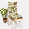 TIQH Cotton Printed Chair Pads/Chair Cushion/Back Support/Seat Cushion with Ties and Handmade Quilting (Set of 2) (Pattern 01)