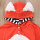 Newborn Baby Girl Boy Halloween Cosplay Cartoon Clothes Fox Coat Fur Bodysuit Jumpsuit Hooded Playsuit Romper Overall Outfit (Or