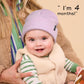 Furtalk Toddler Beanie Baby Boys Girls Beanies Kids Knit Winter Hats For 0-8 Years Light Purple
