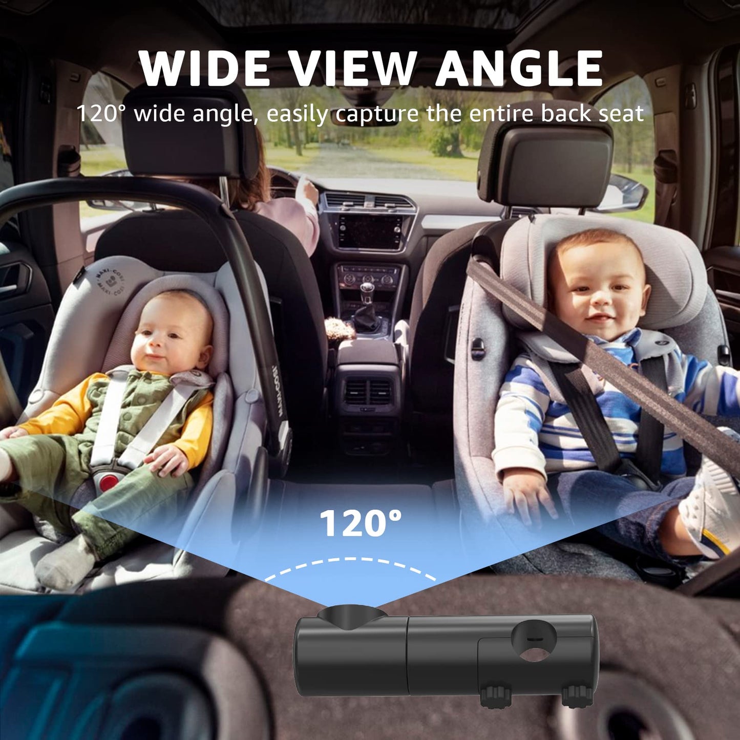 Baby Car Camera, Hd Display Baby Car Mirror With Night Vision Feature, 4.3 Inch Baby Car Monitor With Wide Clear View, Baby Car