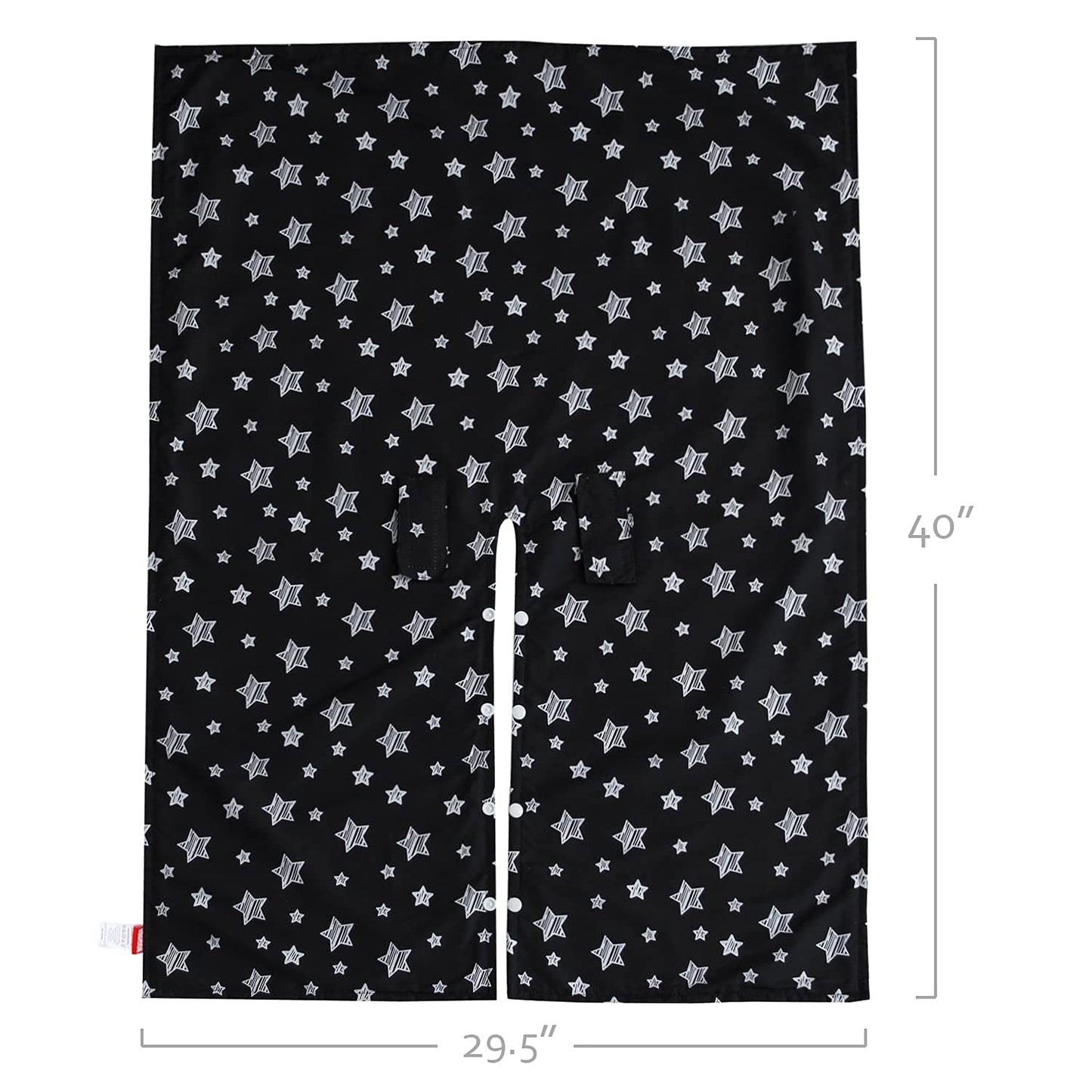 Baby Car Seat Cover For Babies, Opening Black Star Minky Carseat Canopy For Boys Girls, Multiuse Cover For Infant Carseat/Baby C