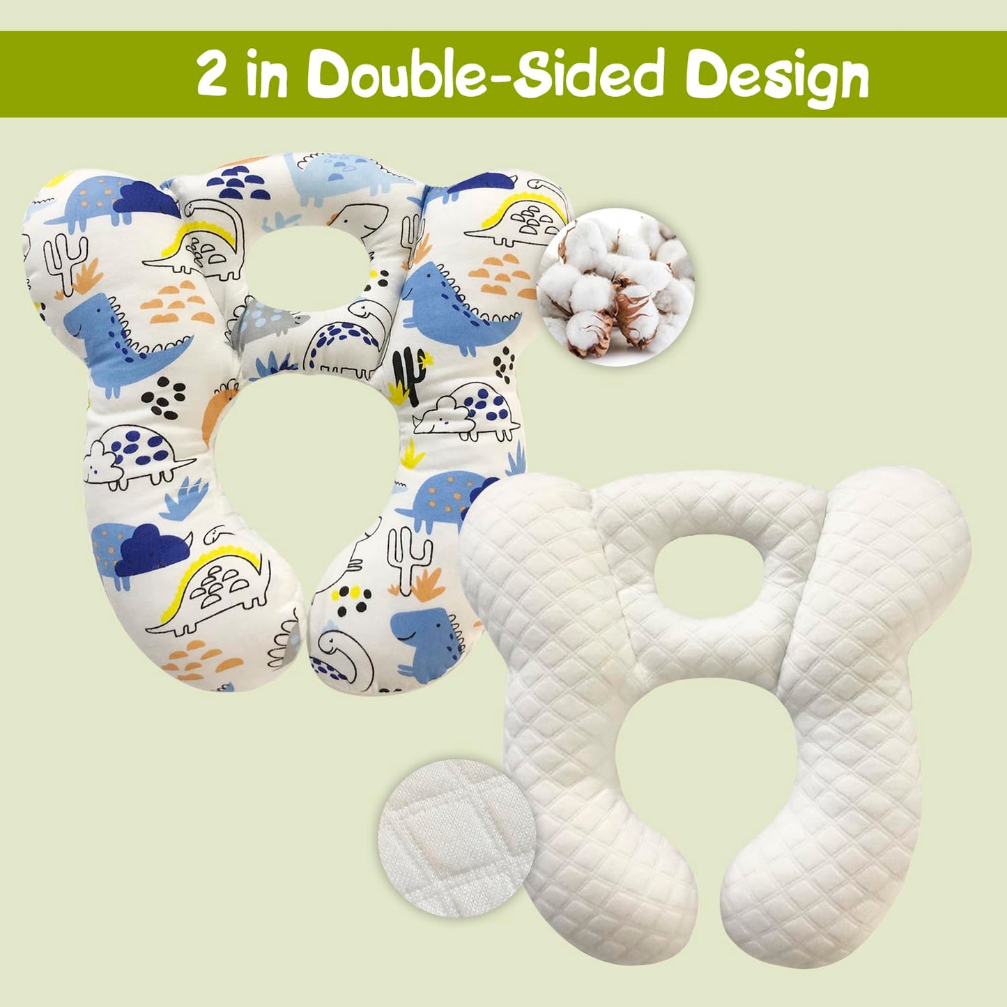 Deezomo Baby Travel Pillow,Soft And Skin Friendly Kids Cushion For Car Seat - Newborn Pillow For Pushchair,Car Seat,Travel (Blue
