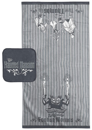 Jay Franco Disney Haunted Mansion Happy Haunts 2 Piece Bath Set - Super Soft & Absorbent Fade Resistant Cotton Towel (Official D