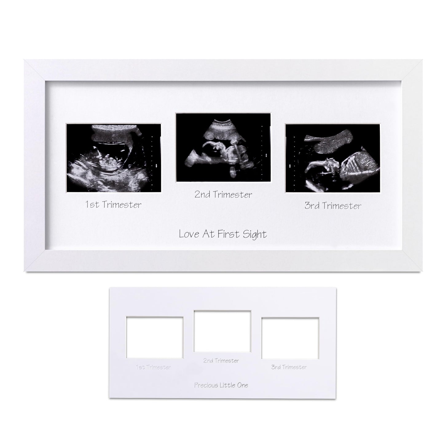 Eletecpro Triple Ultrasound Picture Frame, Display 3  4 Sonogram Photo, Keepsake Frame For Pregnancy Announcements, Expecting Pa