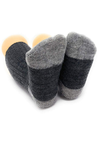 Warrior Alpaca Socks | Baby & Toddler Socks | Baby Alpaca Wool | Unisex (0-3 Months, Gray/Silver)