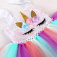 Tutu Dreams Unicorn Gifts For Girls Christmas Dress Pink Party Dresses Sequin Rainbow Tutu Flower Girl Birthday Party (Sequin Un