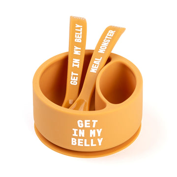 Bella Tunno Bowl And Spoon Baby Feeding Set - Suction Bowl And Baby Spoon For Toddlers And Kids, Baby Led Weaning Spoons And Bow