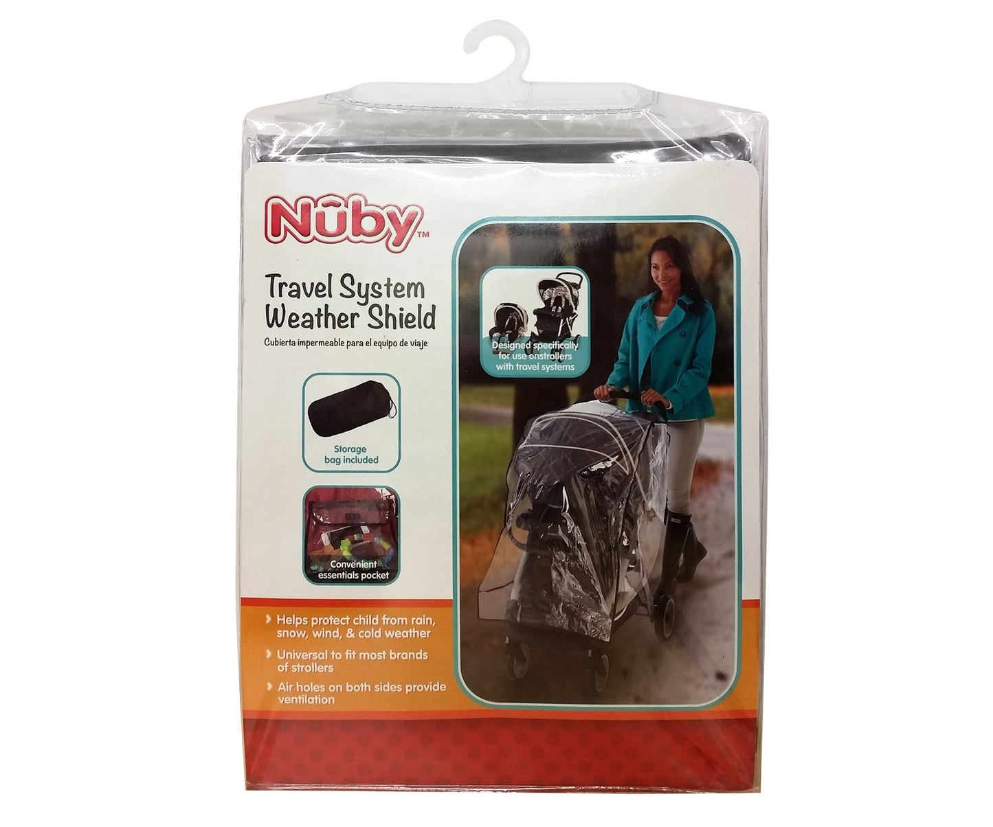 Nuby Travel System Weather Shield, Clear, Plastic