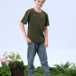 Cosland Boys T-Shirts Short Sleeve Tee Shirts Crew Neck Cotton Kids Shirts, 4T Army Green