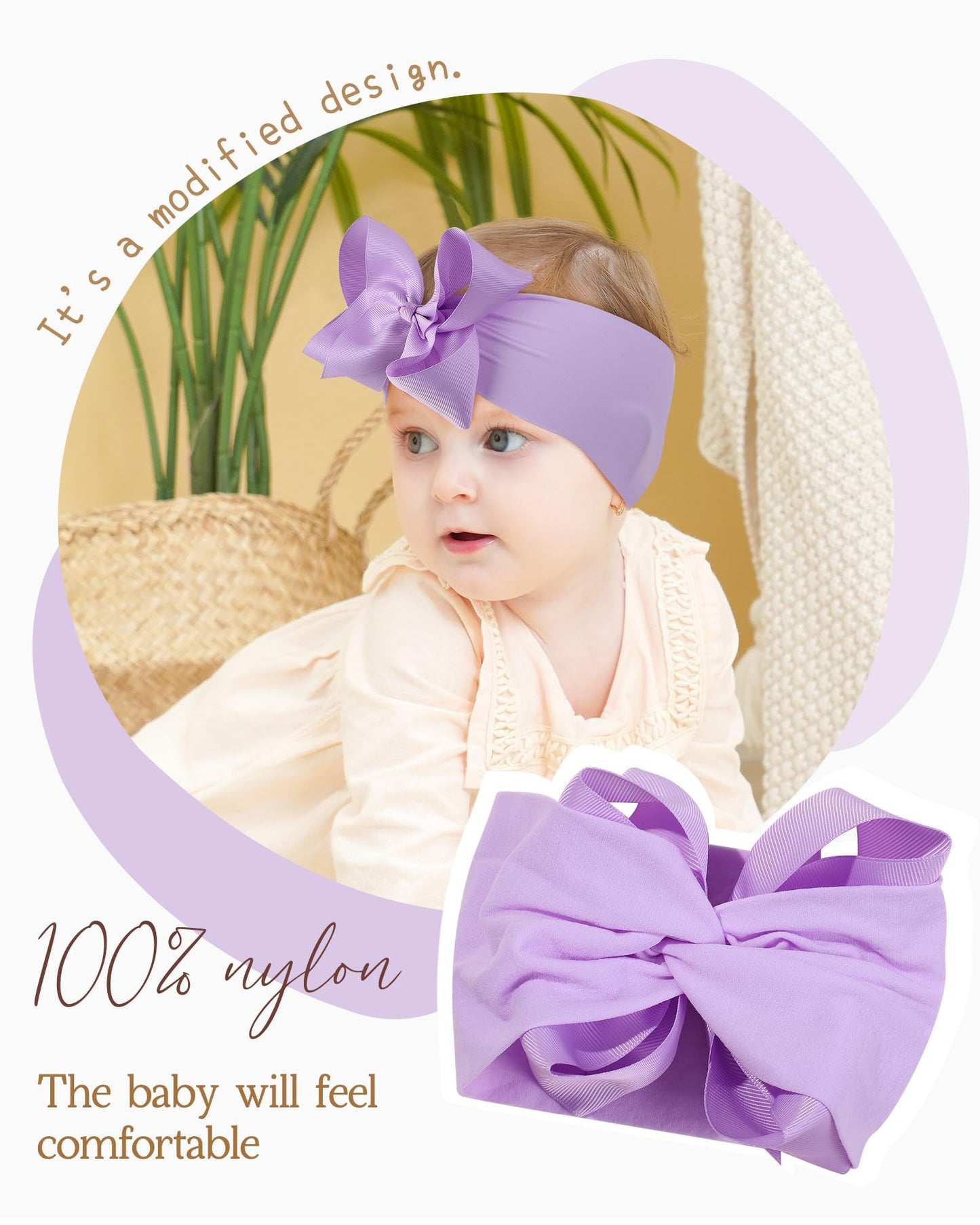 Doboi 20Pcs Baby Bows Baby Girl Headbands Nylon Hairbands With Ribbon Bow Handmade Elastic Baby Hair Bows Headbands For Baby Gir