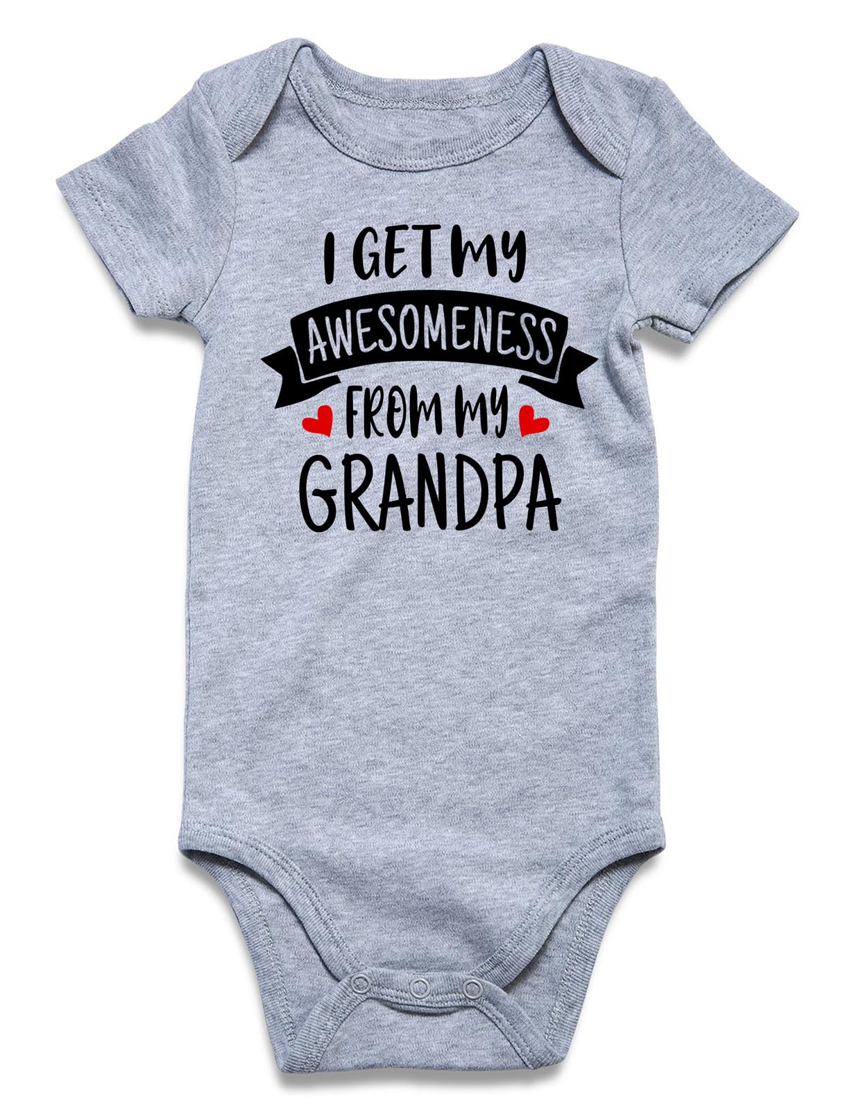 Funnycokid Newborn Baby Boys Girls I Get My Awesomeness From Grandpa B – Cutebab WBBAPB0DPY79726