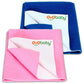 Oyo Baby Waterproof Baby Bed Protector Dry Sheets For New Born Babies | Reusable Mats | Cot & Bassinet Gift Pack (Royal Blue + P