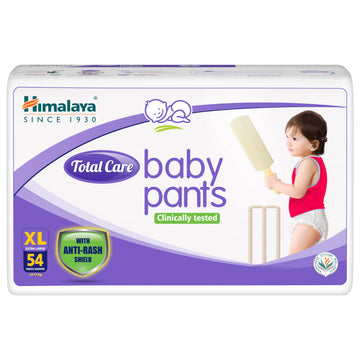 Himalaya Total Care Baby Pants Diapers, Extra Large (1217 Kg), 54 Count, With AntiRash Shield, Rapid Absorption, Superior Comf