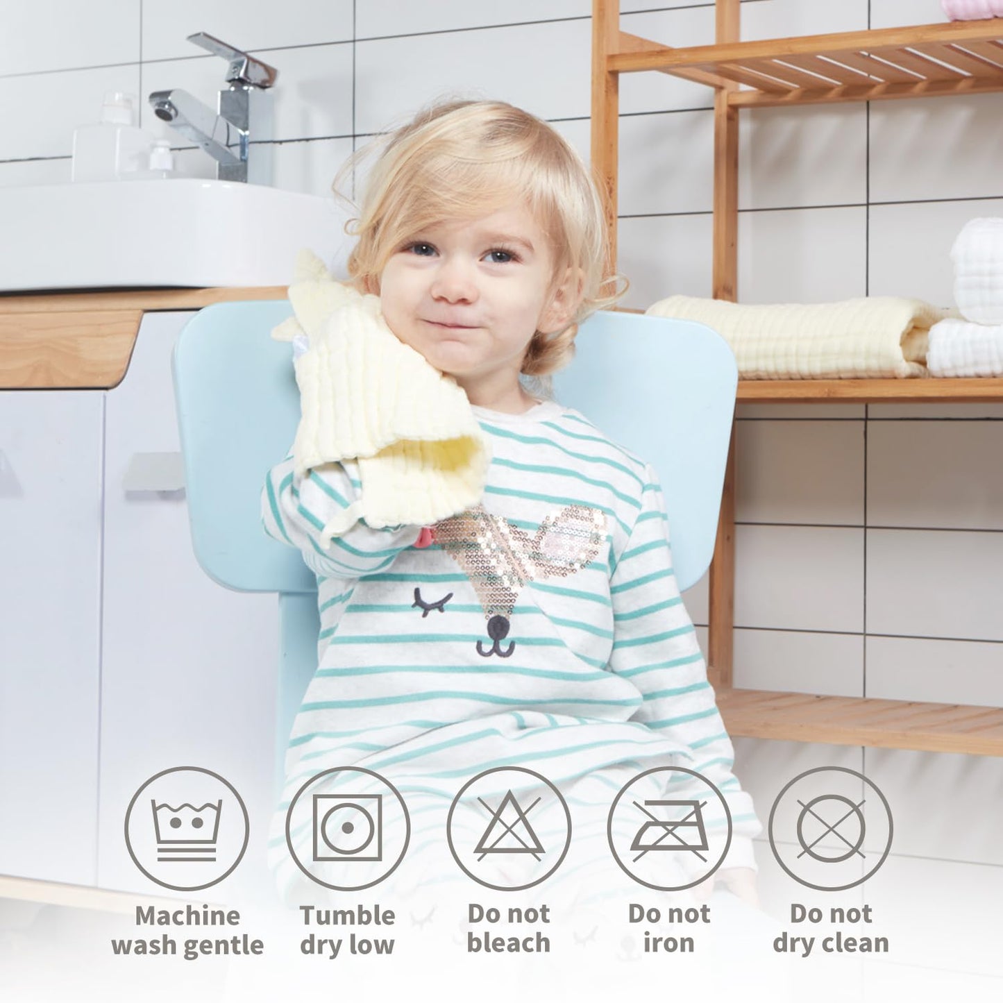 L'Ange Baby - 100% Cotton Muslin Baby Washcloths - Muslin Burp Cloths For Baby Boy And Girl - Ready To Use Medical Grade Packagi