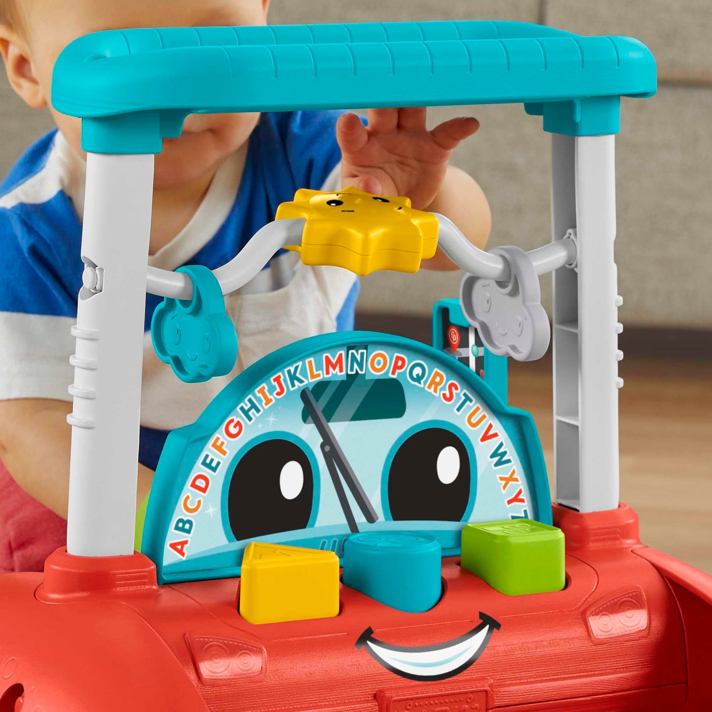 Fisher-Price 2-Sided Steady Speed Walker, Car-Themed Baby Walker With 2 Sides Of Interactive Activities And Learning Songs And S