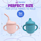 Hippobaby Silicone Transition Sippy Cup For 6+ Month Old | Includes 1 Toddler Straw Cup & 1 Sippy Cup With Handles 5 Oz| Baby Si