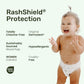 Parasol Clear+Dry Natural Disposable Diaper Pants, Size 4 (2T-3T), 96 Count | RashShield Protection and Active 360 Comfort Wrap, Hypoallergenic Training Diapers