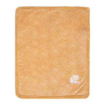 NAMAN Reversiable Ultrasoft Newborn Baby Wrapper Baby Blanket for Baby boy and Baby GirlBrown_Cartoon.Emb.