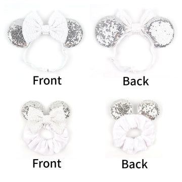 Bianbaistar Newborn Bows For Girls Toddler Hair Bows Elastic Adjustable Headband Mouse Ears Scrunchies Essencial Accessories For