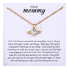 MIXJOY Mama of an Angel Baby Necklace, Angel Wings Heart Necklace for Angel Mom, Miscarriage Gift for Loss of Baby Mother, Infan