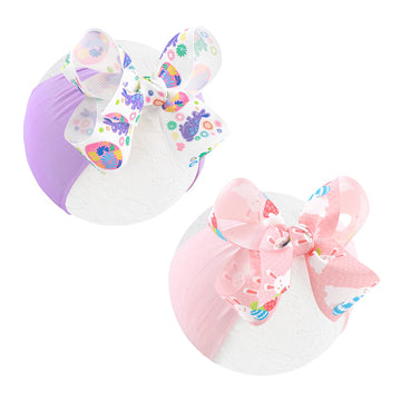 Lanmerry Easter Big Bows For Girls Hair Accessories Rabbit Egg Infant Headbands Hair Bows For Girls Baby Bunny Headband Large Bo