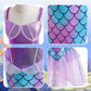 Itvti Little Girls Mermaid Costume Princess Dress Up Ariel Outfits With Accessories Wig Birthday Party Halloween Cosplay, Purple