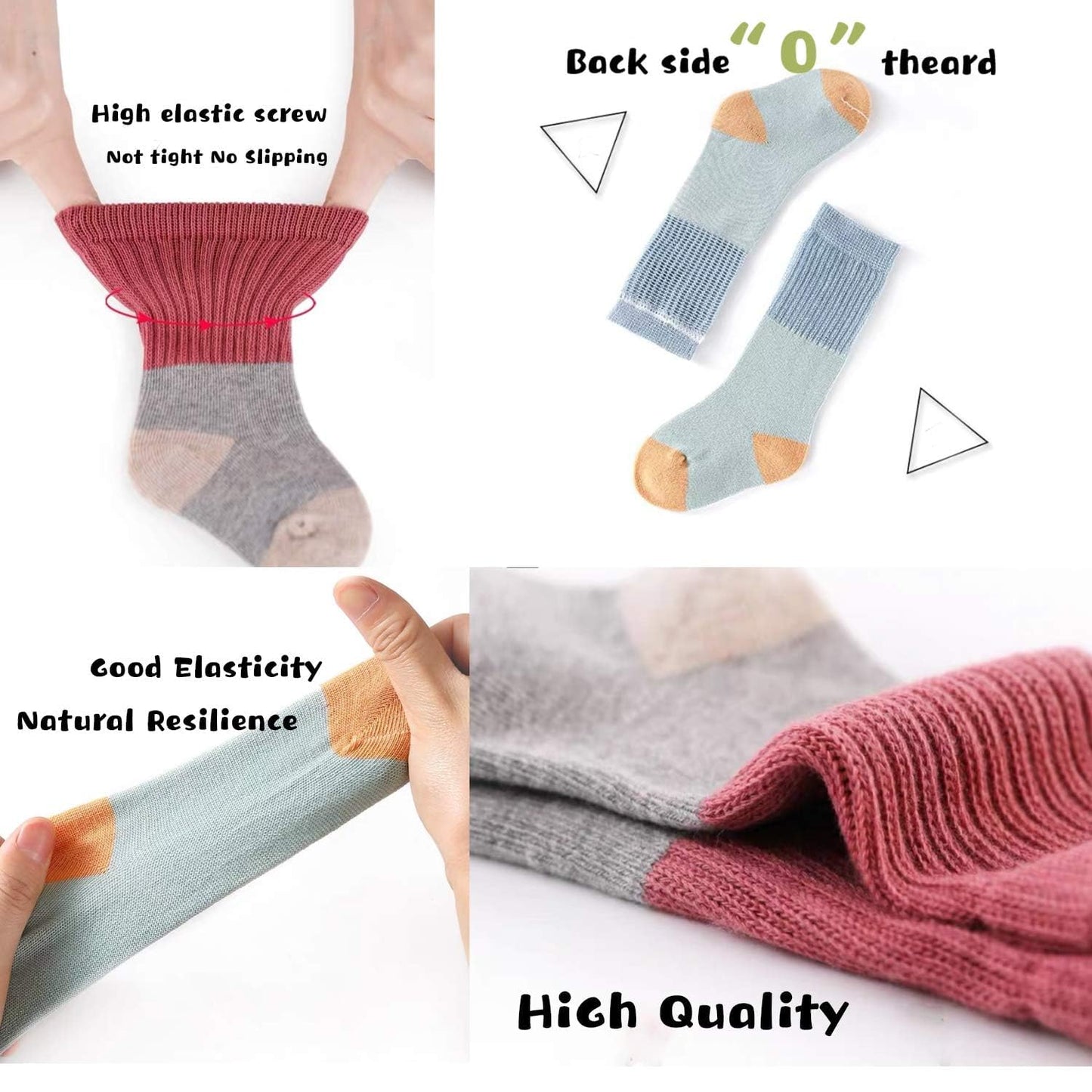 Ttizzy Toddler Baby Girls Boys Socks - Cotton Crew Socks For Baby Gifts Pack (Yellow, 3-12Months)