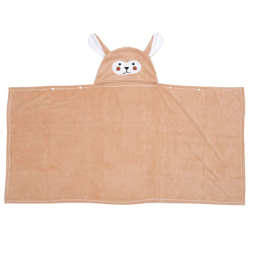 Toyvian Animal Hooded Baby Towel Cartoon Children Bath Towel Washcloth Blanket for Bath Pool Beach Swim Coverups Bathrobe Coffee