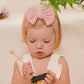 Jollybows Baby Girl Headband Bows Nylon Head Wraps Newborn Hairbands Infant Toddler Hair Bow (1- Black White Pink)