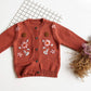 Simplee Kids Baby Cardigan Hand Knitted Cardigan With Hand Embroidery Sweater Long Sleeve Baby Girl Coat For Winter And Autumn 3