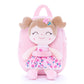 Gloveleya Toddler Backpack Baby Girl Gift Plush Bag Diaper Bag Plush Printed Sakura Backpack 9 Inches