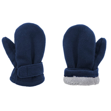 American Trends Kids Winter Mittens Fleece Toddler Snow Gloves Warm Mitten For Kid Baby Boy Girl Ski Glove Black&Red M